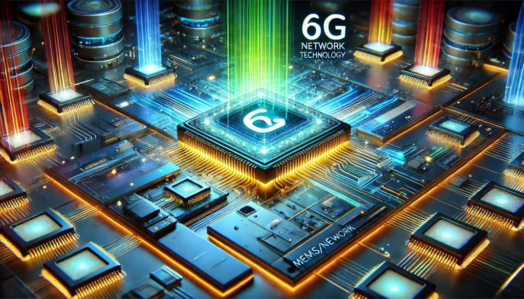 Dispositivo MEMS integrado en un chip, mostrando la innovación tecnológica para el 6G.