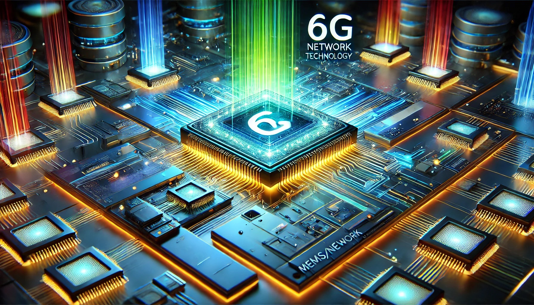 Dispositivo MEMS integrado en un chip, mostrando la innovación tecnológica para el 6G.